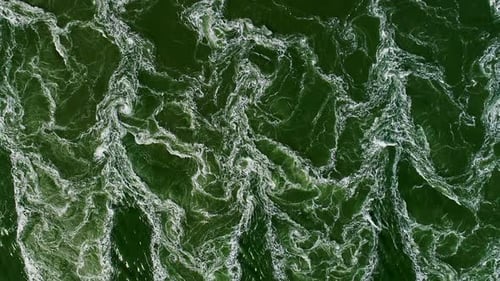 Waves near storm surge barrier, Vrouwenpolder, Netherlands