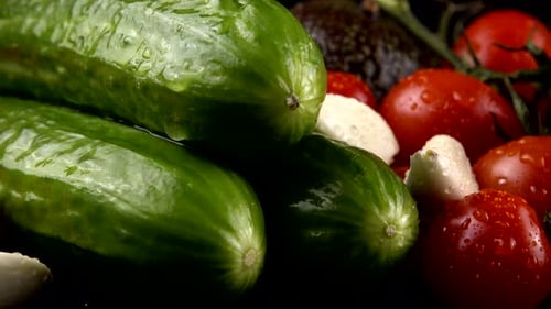 Fresh Vegetables: Tomatoes, Cucumbers, Garlic, and More