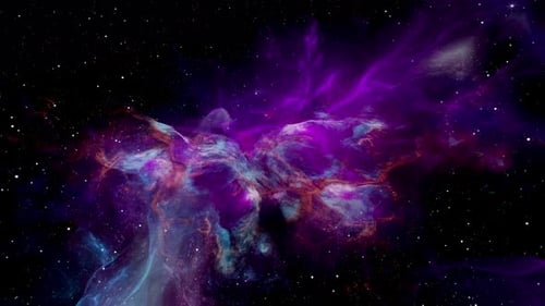 Fluid Cosmic Nebula Background Animation with Vibrant Colors