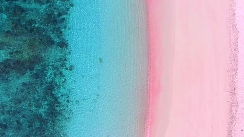 Aerial Pink Beach