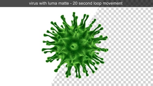 Animated Green Virus Cell Rotation for Medical Presentations