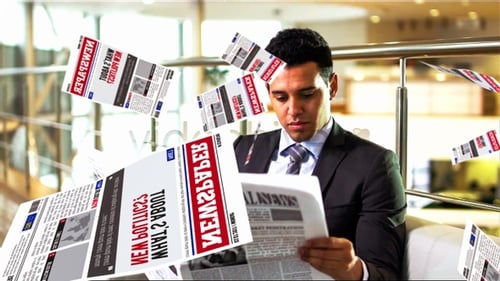 Newspaper flying transition