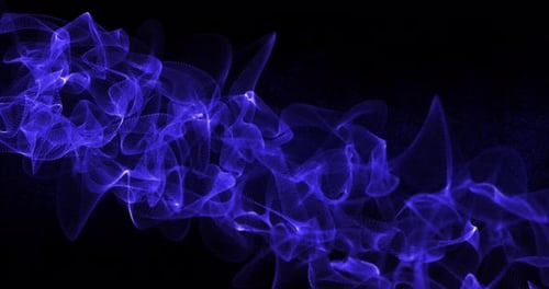 Diseño de movimiento de animación abstracto con hermosa línea espacial mágica eléctrica de energía brillante de color azul brillante