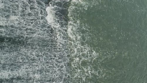Top View of River Water Flowing