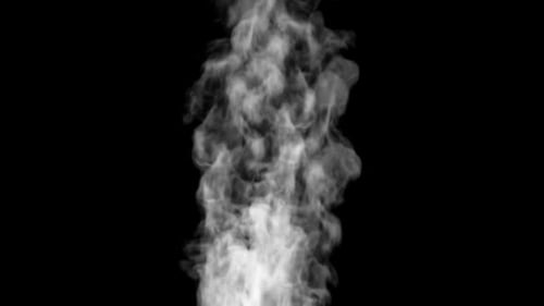 Realistic White Smoke Plume Rising for Special Effects