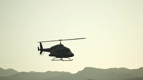 Helicopter Flight Over Mountain Landscape