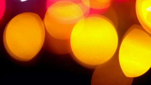 Abstract Colorful Lights Shifting in Bokeh Effect