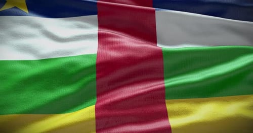 Central African Republic Flag Waving Animation