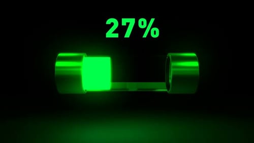 Futuristic Green Energy Progress Bar Animation