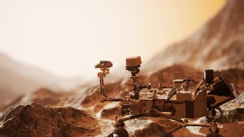 Curiosity Mars Rover erkundet die Oberfläche des Roten Planeten
