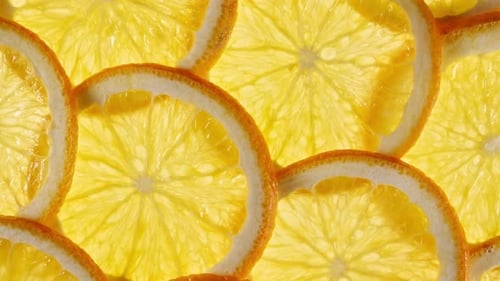 Vibrant Close Up of Translucent Orange Slices