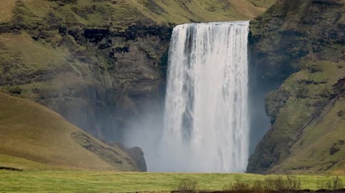 Skogafoss Waterfall In Iceland