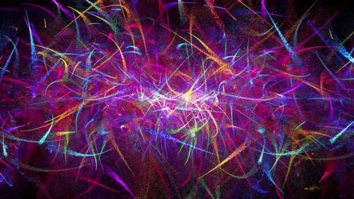 Vibrant Abstract Particle Light Trails Background Loop