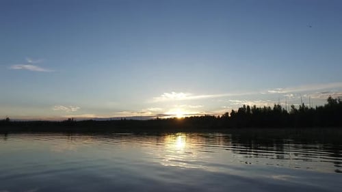 Sunset over the lake