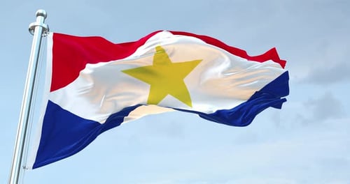Saba Flag Waving Loop 4 K