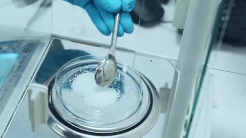 Weighing Chemical Compounds in a Petri Dish