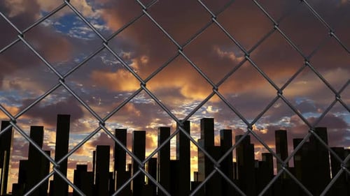 La cerca de púas de hierro protege a las personas del crimen, grupos criminales y terroristas