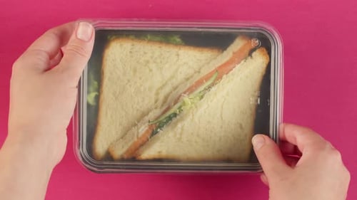 Fresh Sandwich in Container Ready to Go
