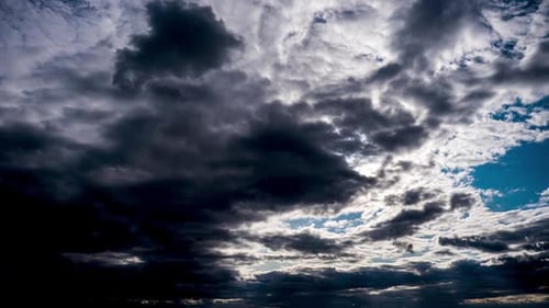 Time Lapse of Ominous Clouds Passing Over Sun