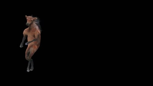 Surreal Brown Horse Creature 3D Dancing Animation