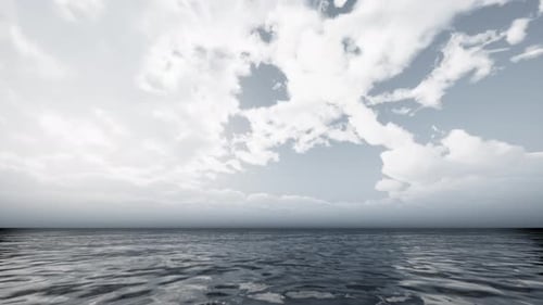 Morning Fog Over the Sea