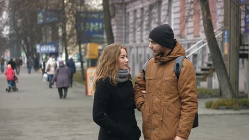 Young Couple on City Street