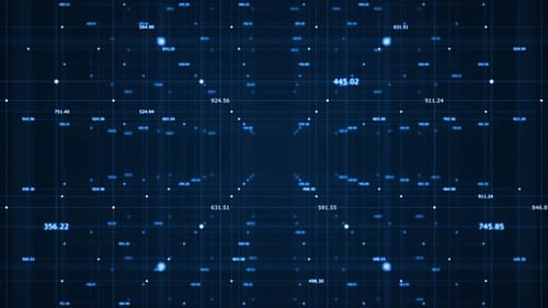 Abstract Digital Grid Data Flow Background Animation