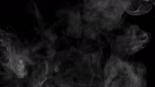 Ethereal White Smoke on Black Background