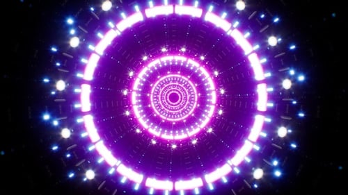 Abstract Neon Light Portal 4K Loop