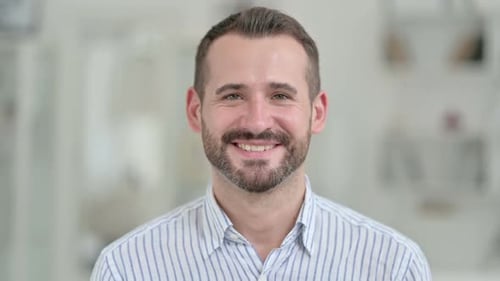 Man Smiling Portrait Close Up