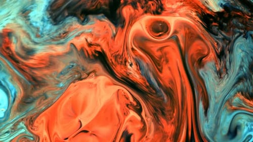 Abstract Ink Movement On Milk