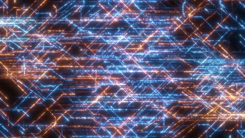 Futuristic Digital Circuit Board Lines Abstract Transition