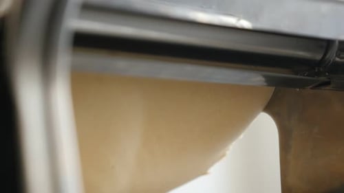 Machine Stretches Pasta Dough Thin