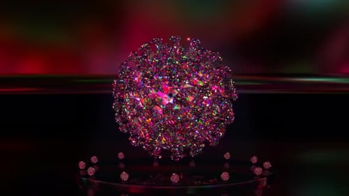 Rotating Abstract Crystal Virus Particle