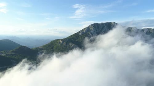 Aerial View Above the Clouds
