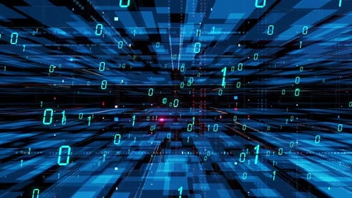 Background Of Computer Binary Big Data Information Flow Space Transmission Technology