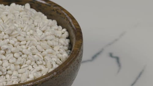 Bowl Full of Nutritious Pearled Barley Grain