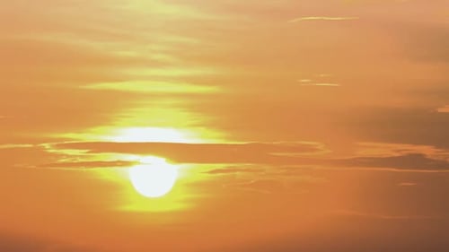 Vibrant Sunset Sky with Clouds