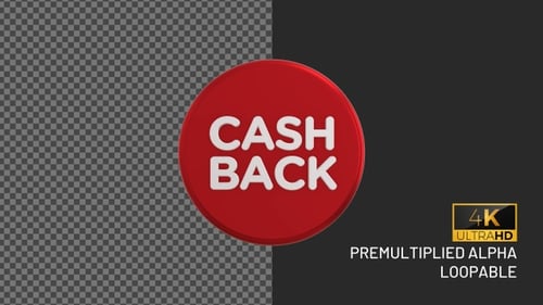 Insignia de bucle giratoria de devolución de efectivo con canal alfa