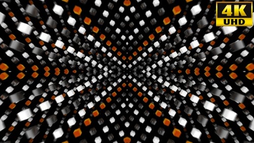 Abstract Geometric Cubes Tunnel Animated Background