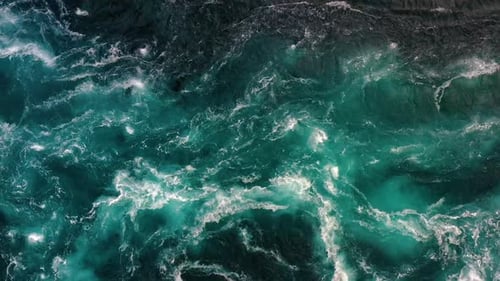 Waves of Water of the River and the Sea Meet Each Other During High Tide and Low Tide.