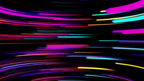 Feux de vitesse multicolores, mouvement linéaire, arrière-plan, boucle