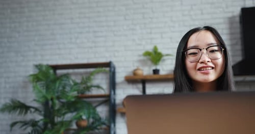 Young Adult On Video Call At Home