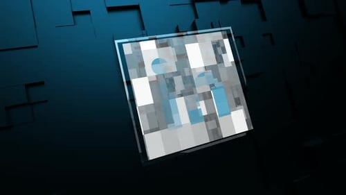 Modern Geometric Block Logo Reveal