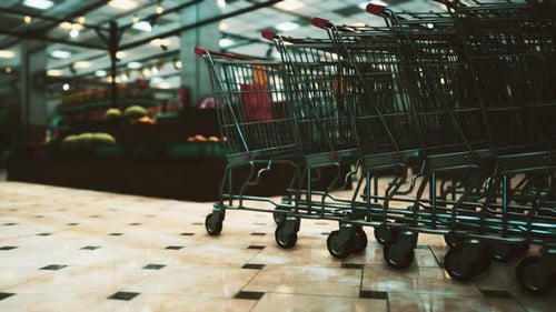 Covid19 Epidemic and Empty Supermarket