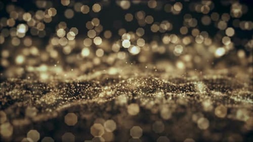 Particules Bokeh Glamour dorées 4k
