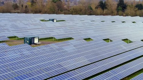 Solar Power Station Aerial View