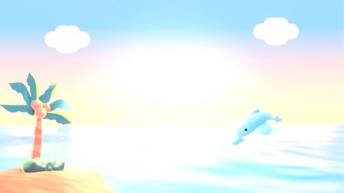 Summer Island and Dolphin