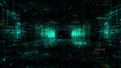 Fundo da matriz do ciberespaço digital 01354