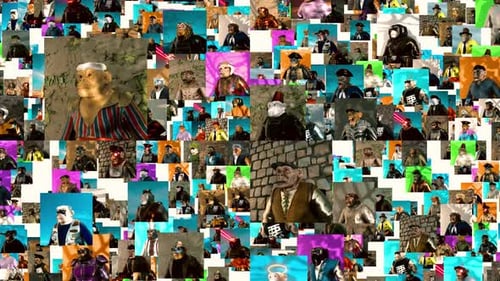 Dynamic Image Grid Formation and Reveal Animation